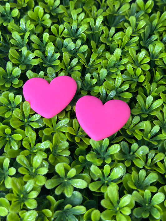 Pink Heart Flat Back
