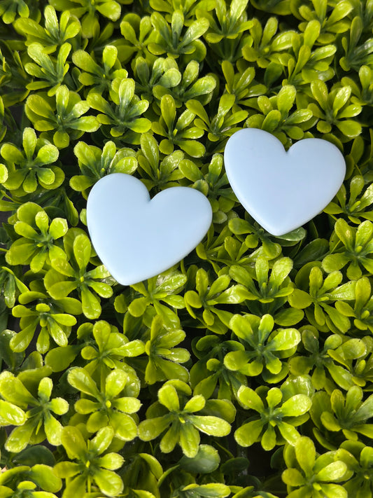 Light Blue  Heart Flat Back