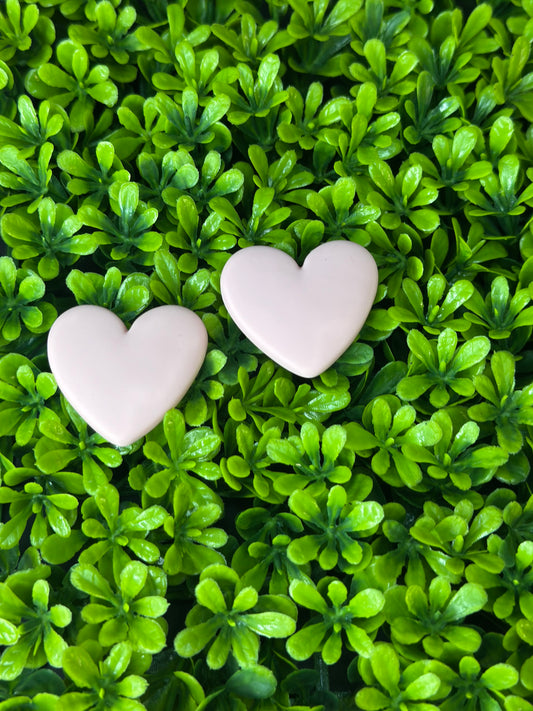 Light Pink Heart Flat Back