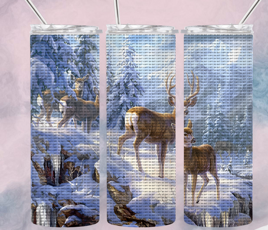 Snowy Deer